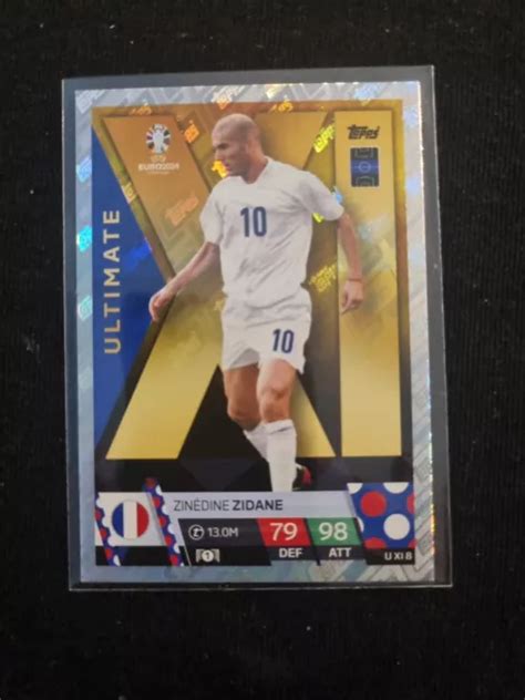 Carte Topps Match Attax Uefa Euro Germany Zidane Uxi Ultimate