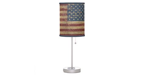 Vintage American Flag Table Lamp Zazzle