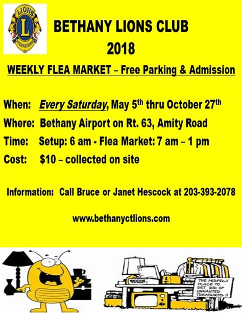 Flea Market 2018 Bethany CT Lions Club