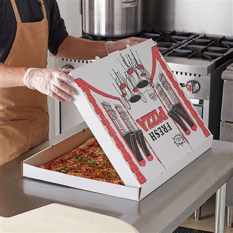 Choice 17 X 25 X 2 White Corrugated Pizza Box 25case Pizza Box