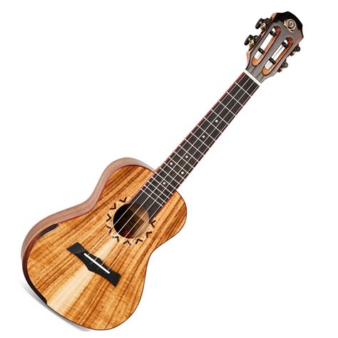 Snail S T All Solid Flamed Acacia Tenor Ukulele Natural Gear Music