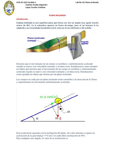 Plano Inclinado Movimiento Física Aceleración