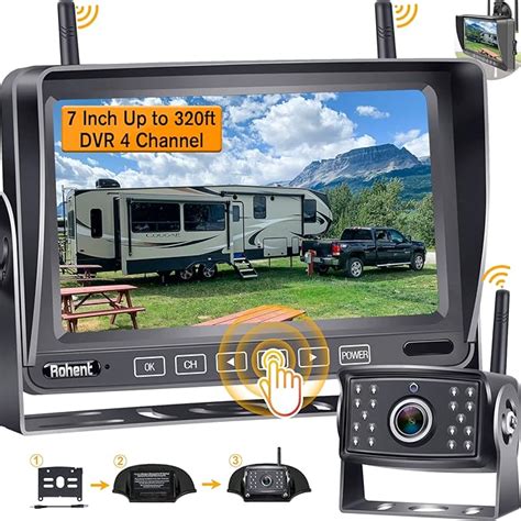 Rv Backup Camera Wireless Bluetooth Wifi Rear View 7 Inch