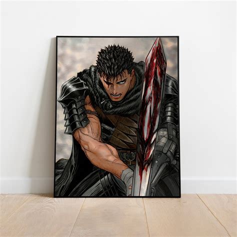 Berserk Poster, Guts, Colored Manga Poster, Digital 4K Wall Print ...