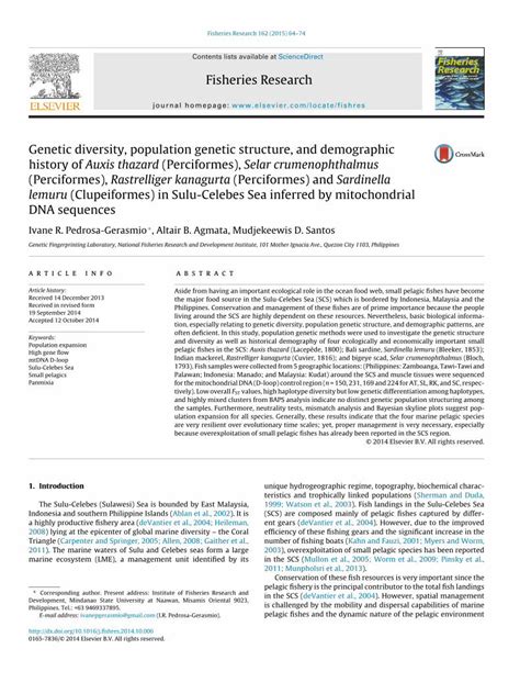 Pdf Genetic Diversity Population Genetic Structure And Nfrdigfl