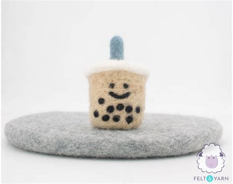 5cm Felt Bubble Tea Felt And Yarn