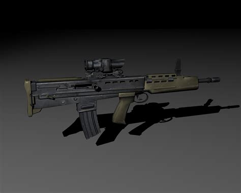 3d Model Sa80 Assault Rifle