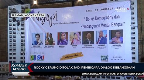 Rocky Gerung Ditolak Jadi Pembicara Dialog Kebangsaan Video Dailymotion