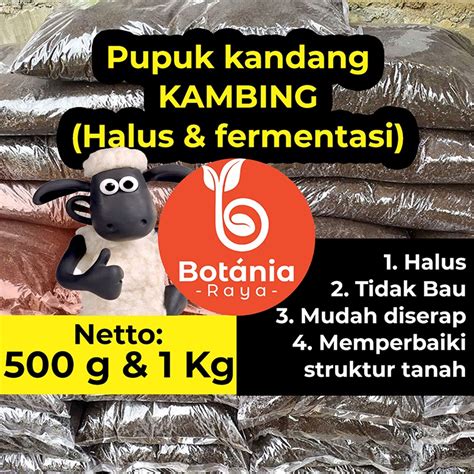 Jual Pupuk Kandang Kohe Kambing Halus Fermentasi Siap Pakai Netto 500