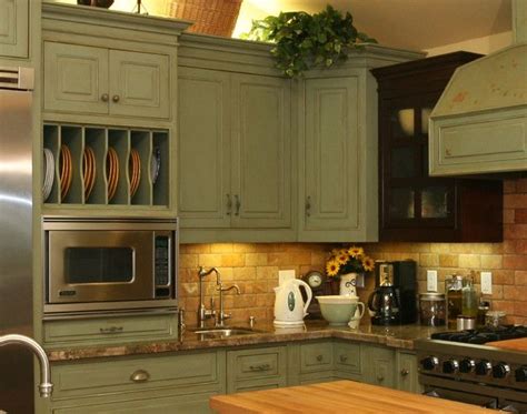 Country Green Kitchen Cabinets - Anipinan Kitchen