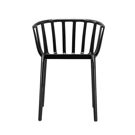 Kartell Set De Chaises Avec Accoudoirs Venice Noir Polycarbonate