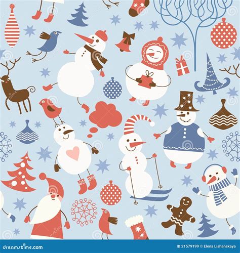 Seamless Christmas Background Stock Vector Illustration Of Pattern