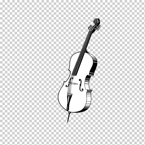 Descarga Gratis Cello Blanco Y Negro Instrumentos Musicales