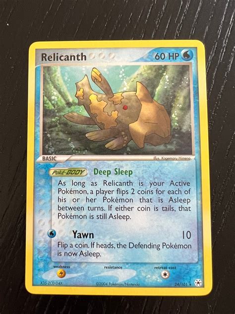 Relicanth Rare Ex Hidden Legends Pokemon K P P Tradera