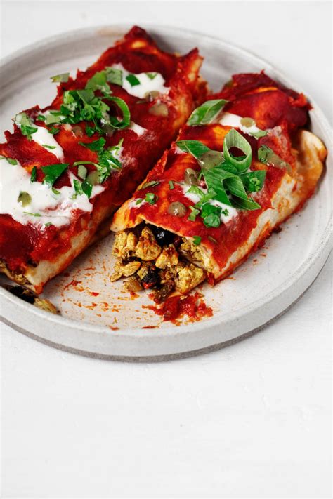 Black Bean And Scrambled Tofu Enchiladas The Full Helping