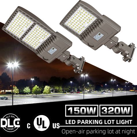 Led Shoebox Fixture W W Parking Lot Light Pole Mount Outdoor