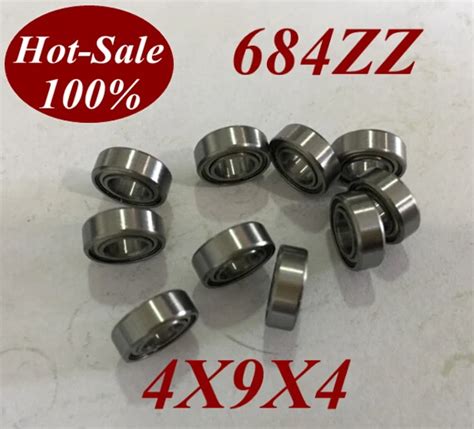 500pcs Low Noisy 684 ZZ 684ZZ 684Z 684 ZZ 4X9X4 MM Deep Groove Ball