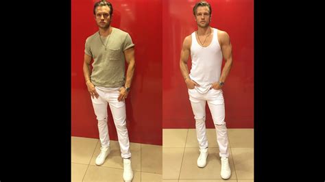 Mens Summer Fashion White Skinny Jeans Style With A Hip Hop Vibe