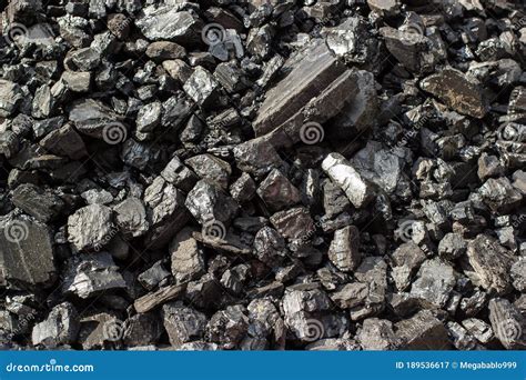 Pile Of Natural Black Hard Coal For Texture Background Grade