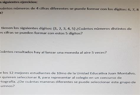 Realizar los siguientes ejercicios 1 cuántos números de 4 cifras