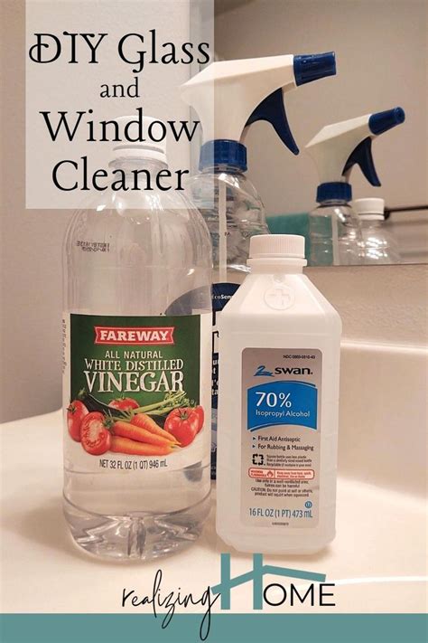 Diy Glass And Window Cleaner Glass Cleaner Recipe Window Cleaner Homemade Cleaners Homemade