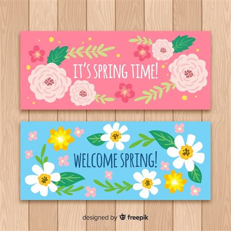 Free Vector | Colorful spring banner template