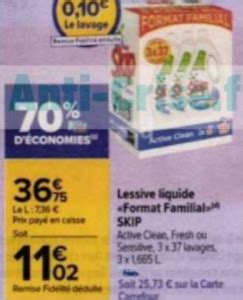 Anti Crise Fr Lessive Liquide Skip Chez Carrefour Market 19 09 01