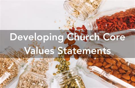 Developing Church Core Values Statements Anthony Hilder