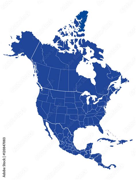 Map Of North America Stock Vector Adobe Stock