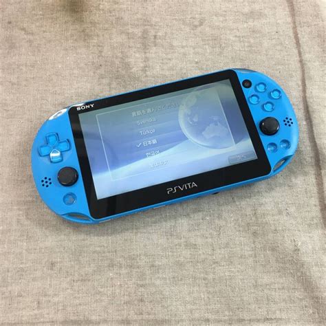 Sony Ps Vita Aqua Blue Pch Za Slim Region Free Console Only Ebay