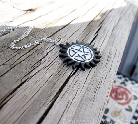 Supernatural Anti Possession Necklace Charm Spn Cosplay Dean Etsy