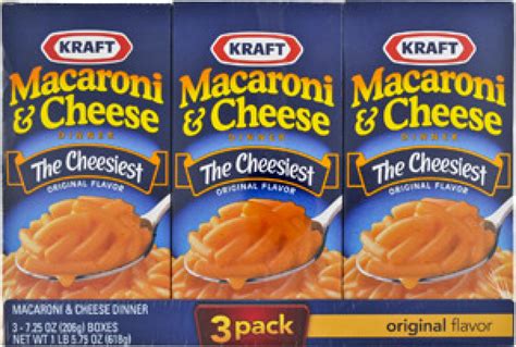 Kraft The Cheesiest Original Flavor Macaroni And Cheese Dinner 3 Pk Kraft 21000030538