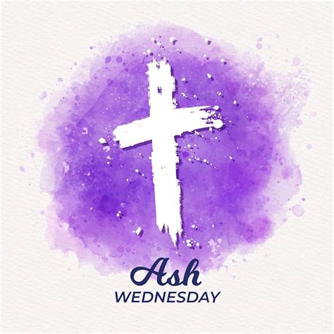 Premium Vector Ash Wednesday Cross In Watercolor