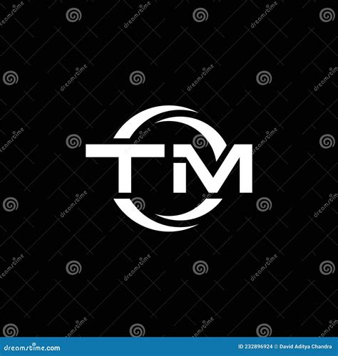 Tm Logo Monogram Design Template Stock Vector Illustration Of Black