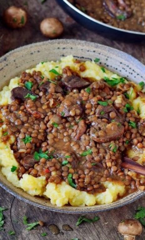 Easy Lentil Stew With Mashed Potatoes Mimifunkitcthen