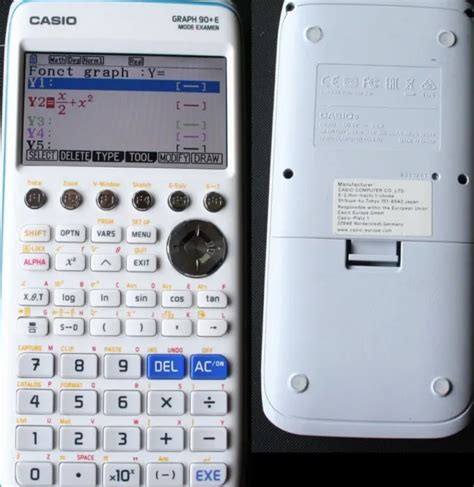 Calculatrice Graphique Casio Graph E Mode Examen Menu Python