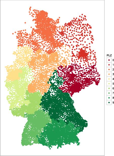 Deutschlandkarte Mit Postleitzahlen Bundeslander