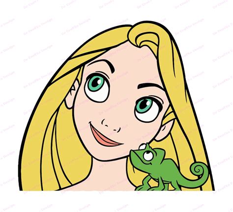 Rapunzel With Pascal Tangled Svg 1 Svg Dxf Cricut Silhouette Cut