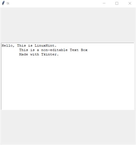 Tkinter Text Box Linux Consultant