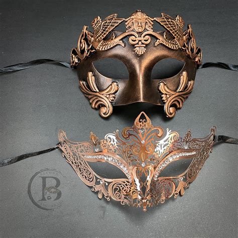 Masquerade mask couple halloween masquerade mask rose gold mask women