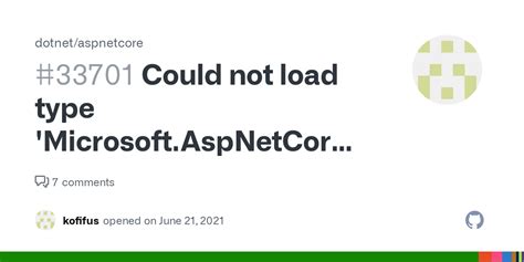 Could Not Load Type Microsoft Aspnetcore Connections Experimental