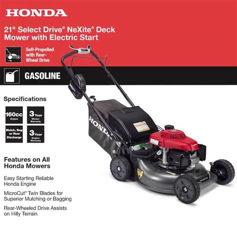 Honda 213 In 1 Self Propelled Self Charging Electric Start Lawn Mower Lawn Mowers And Tractors