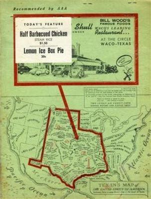 Bill Woods Menu At The Circle In Waco Texas 1940 S Texans Map Amazon