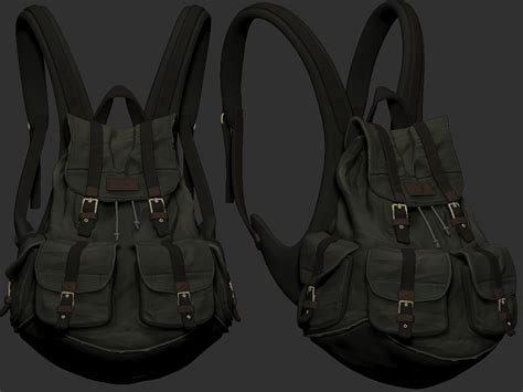 Artstation Backpack Militar Highpoly Resources
