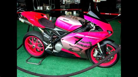 Pin By Becca Nelson Vertz On Biker Babe A Licious Pink Motorcycle Ducati 848 Ducati