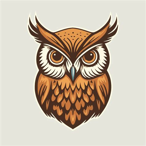 Owl Face Head Vector Design Illustration For Logo Mascot T Shirt Design Template 17133229 Vector