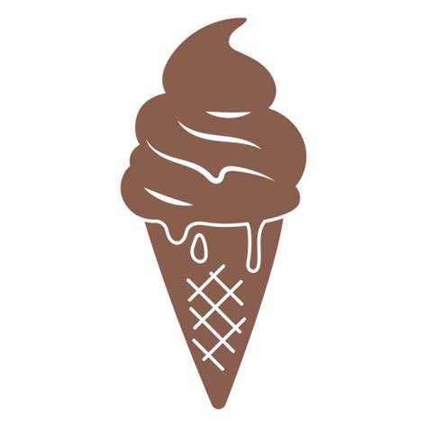 Design Png E Svg De Soft Serve Chocolate Cortado Para Camisetas