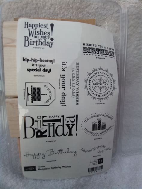 Stampin Up Stamp Set Happiest Birthday Wishes Hostess Etsy