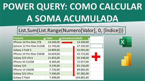 Power Query Como Calcular A Soma Acumulada Para Power Bi E Excel