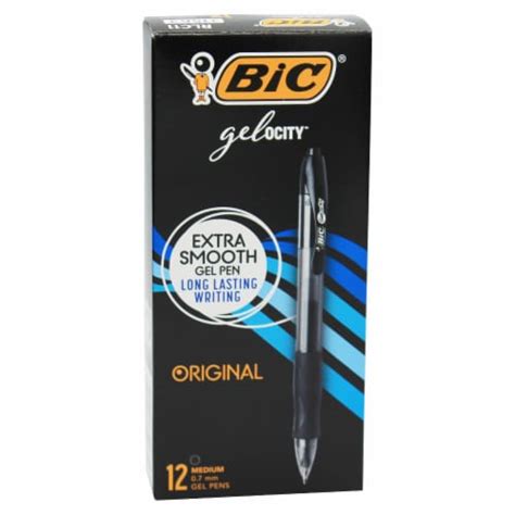 Bic Gelocity Original Gel Retractable Roller Ball Pen Mm Black